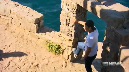 The cliff edge is a popular spot for people who climb the fence to try and get the ultimate selfie.