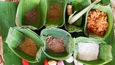 Ingredients for the Canngu Villa & Cooking Retreat cooking class