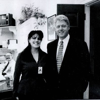 Monica Lewinsky meets President Bill Clinton, White House