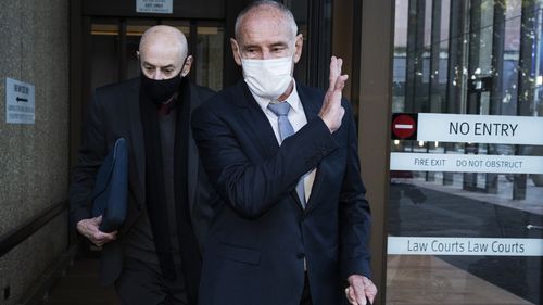 Chris Dawson leaves the Supreme Courts in Sydney on June 10.