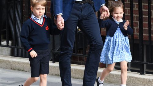 Prince Louis' older siblings Prince George and Princess Charlotte. Picture: Getty