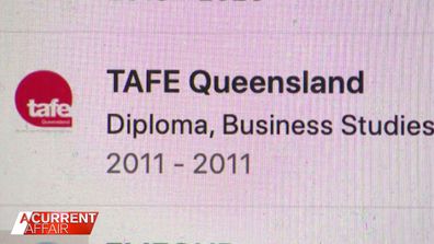 TAFE Queensland, where Alexander Stuart Pinnock claims to have obtained a Diploma in Business Studies, said it has no record of him ever attending.
