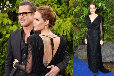 The private reception, held at Kensington Palace showcased props and costumes from <i>Maleficent</i>. But we're still gobsmacked by Ange's gown! Look at that stunning detailing...