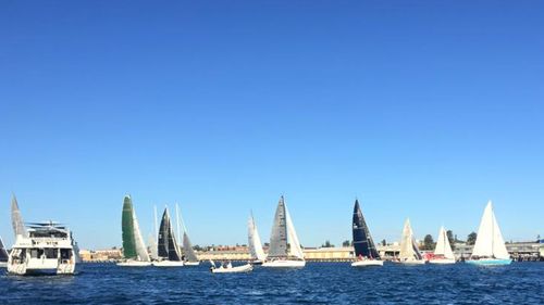 The yacht taking part in the 70th Bunbury and Return Ocean Race. (Facebook/Royal Freshwater Bay Yacht Club)