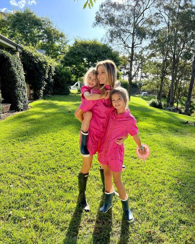 Kate Waterhouse cuddles up to her daughters over Easter.