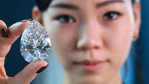 The 228.31-carat white diamond could fetch $30 million. Credit: Denis Balibouse/Reuters
