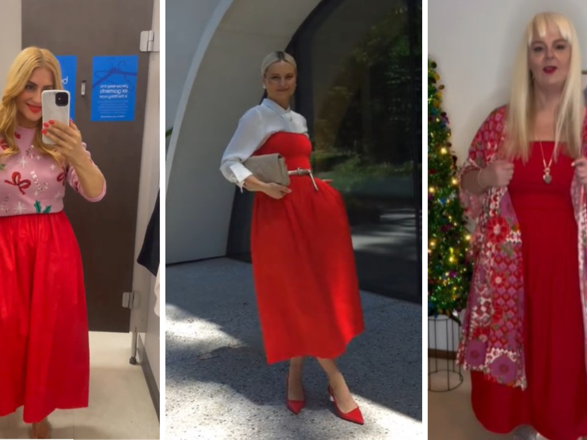 Kmart Red Knit Woven Midi Dress: Why shoppers are snapping up the $25 find  that holds up to luxury brands - 9Style