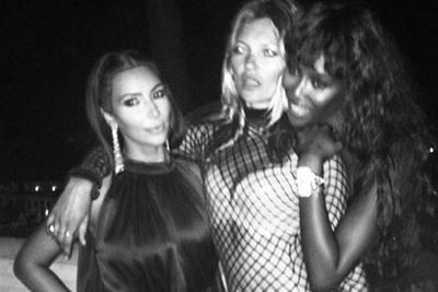 A trio we never thought we'd see! Kate Moss, Naomi Campbell....and Kim Kardashian.