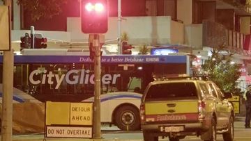 A man has died after being hit by a bus in South Brisbane overnight. 