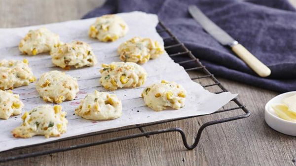 Corn fritter drop cookies