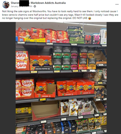 The change has been shared on Facebook by an unimpressed Woolworths shopper.