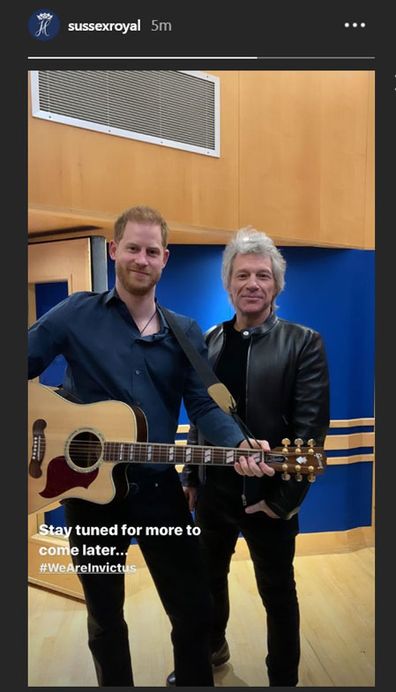 Prince Harry and Bon Jovi at Abbey Road Studios London