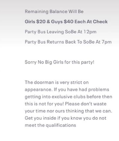 Influencer party bus rules