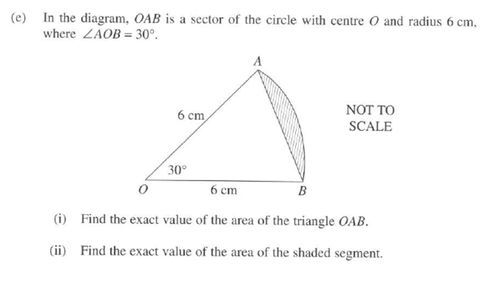 One of the questions in the 2017 HSC Maths exams.