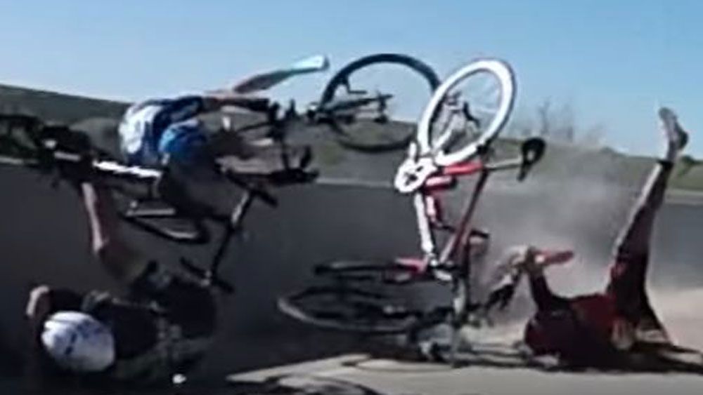 Bridge saves cyclist from terrifying fate
