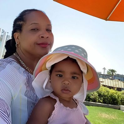 Tristan Thompson's late mother Andrea with her granddaughter True