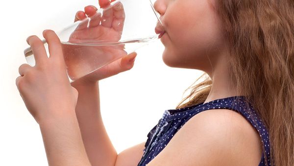 Girl drinking water