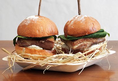 Biota's lamb belly sliders with pecora curds