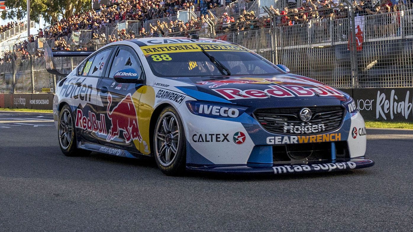 Jamie Whincup in action at the Adelaide 500.