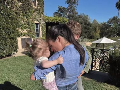 Meghan Markle with daughter Lilibet and son Archie in episode five of Netflix docuseries Harry & Meghan.
