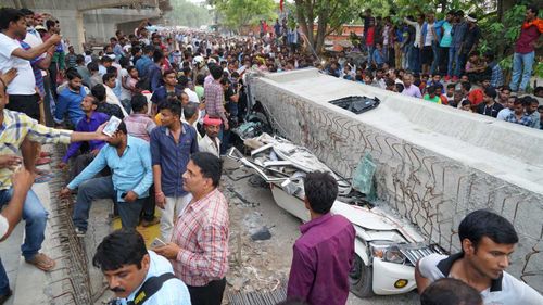 Highway overpass collapses in India, killing at least 16