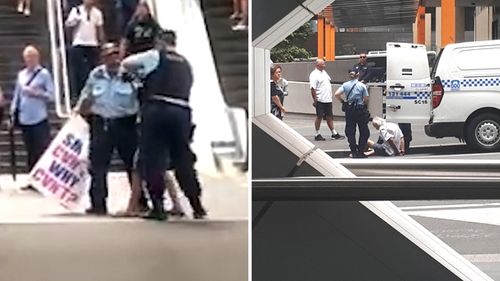 Sydney activist Danny Lim was arrested at Barangaroo last Friday morning.