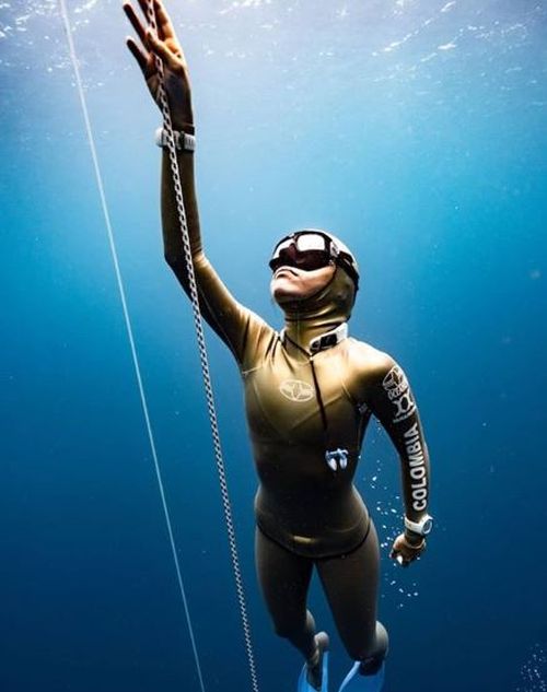 The diver has been to depths that would terrify most people. Picture: @daanverhoevenfreediver