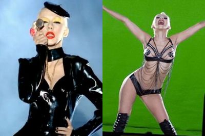 ...but she got slammed hard for the Gaga-esque looks she rocked after the release of her <i>Bionic</i> album.