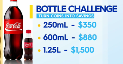 How much you could save with different sized bottles.