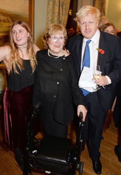 LONDON, ENGLAND - OCTOBER 22:  Mayor of London Boris Johnson (R) and mother Charlotte Johnson Wahl attend the launch of Boris Johnson's new book "The Churchill Factor: How One Man Made History" at Dartmouth House on October 22, 2014 in London, England.  (Photo by David M. Benett/Getty Images)