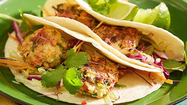 Jamaica Blue's fish tacos with salad