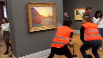 Climate activists throw mashed potatoes at Monet work in Germany