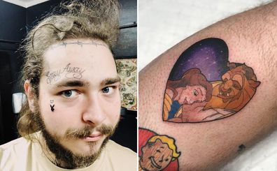 Post Malone's face and leg tattoos were done by Lauren Winzer in 2018.