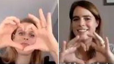 Princess Eugenie and Princess Beatrice Teenage Cancer Trust video call