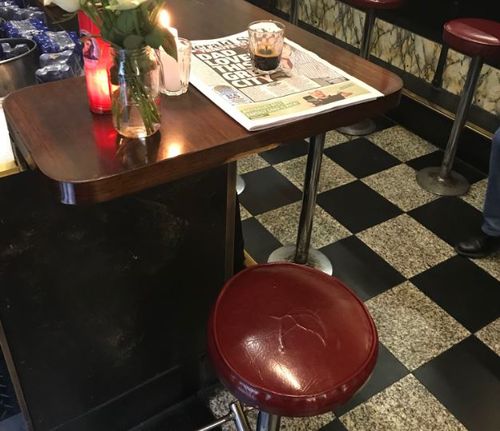 Sisto's stool at the end of the bar was left empty this morning in the packed restaurant. 