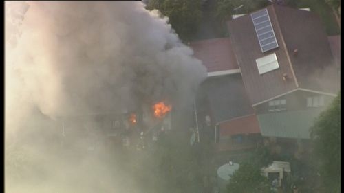 The fire is under control with crews working to extinguish the blaze. (9NEWS)