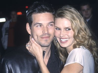 Actor Eddie Cibrian and wife Brandi Glanville attend "The Sweetest Thing" New York City Premiere on April 8, 2002 at Loews Lincoln Square in New York City. 