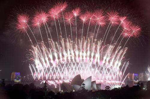 Fireworks explode over the Sydney Opera House. (AAP)