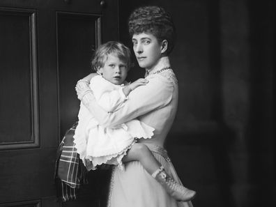 Queen Alexandra with her grandson Prince Edward, later to become King Edward VIII of England