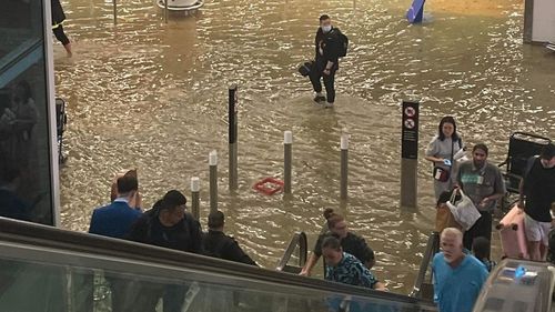 Auckland Airport was inundated by floodwaters on Friday night. Travellers are now heading home. 