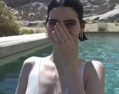 Meadow Walker confirms engagement with a sweet video of her in a swimming pool.