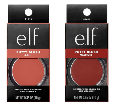 ELF blush strawberry makeup look