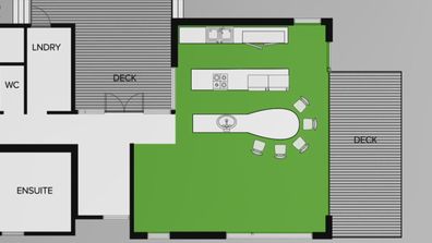 Daniel and Jade's Kitchen plan: Before The Block 2020