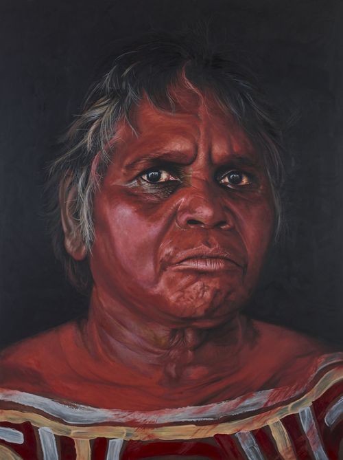 Archibald Prize 2019 finalist David Darcy 'Tjuparntarri women's business'  oil on linen 240.5 x 180.5 cm.