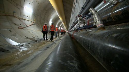 The project, known as the Forrestfield-Airport link, is scheduled for completion in 2020. Picture: 9NEWS