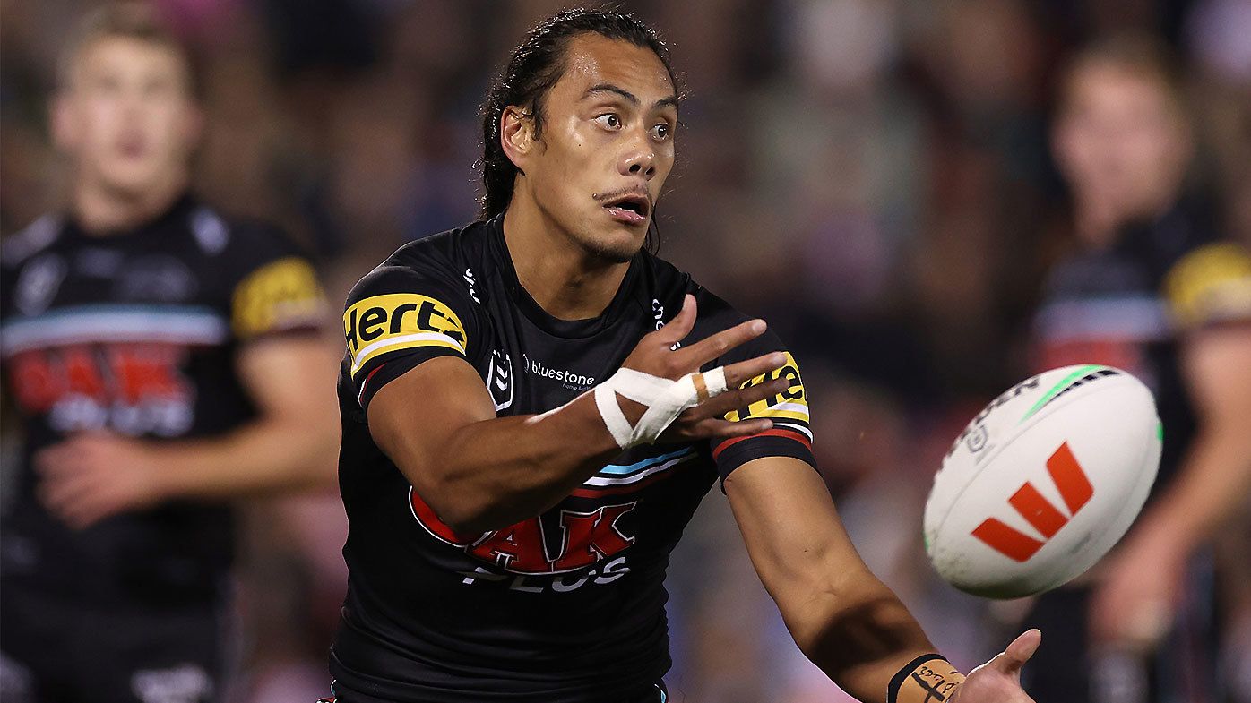 Jarome Luai pictured in action for the Penrith Panthers during the 2023 NRL season