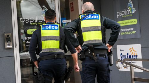 Police visit Papilio Early Learning in Essendon this week.