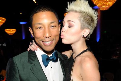 Close pal and collaborator Pharrell has only good things to say about Miley. 'The world has no idea who she really is, they've just gotten a slice,' he told <i>MTV News UK</i>. 'I'll say this, I'll remind you she's from Nashville, her dad is Billy Ray Cyrus and her godmother is Dolly Parton. All I'm saying is, get ready. That girl's a threat.'<br/><br/>Image: Getty