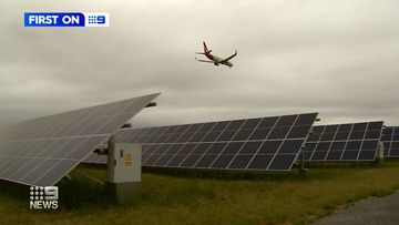 The solar farm is being used to fuel the operations of all four terminals at the international airport.
