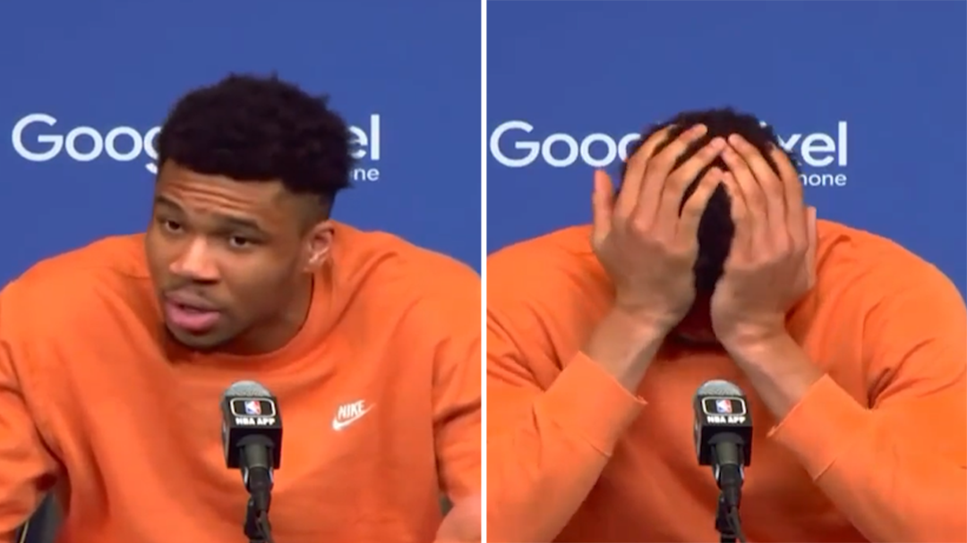 'Wrong question': Giannis visibly frustrated by reporter after huge NBA upset